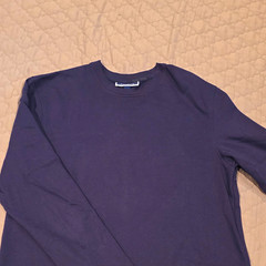 Club Room Men’s Navy Solid Crew Neck Fleece Pullover Sweatshirt, Size S