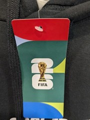 FIFA 2026 FUTBOL SOCCER OFFICIAL LICENSED BLK FLEECE PULLOVER HOODIE XL NWT
