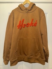 Hooké Hoodie Large Brown Red Sherpa Logo Pullover Organic Cotton Outdoor L I#1