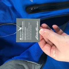 Eddie Bauer First Ascent Mens Tall L Mt Outpace Flex Fleece HZ Sapphire Blue NEW
