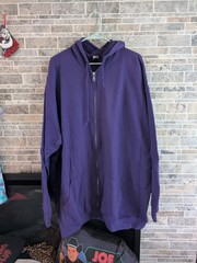 slashers unisex size 5XL full zip purple hooded sweatshirt teefury *used*