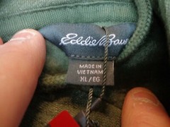 Eddie Bauer Graphic Outdoor Fleece Hoodie Heather Olive Green XL NEW