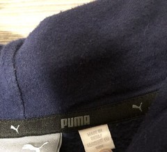 Puma Blue Sweater Hoodie Pullover Logo Men’s Small Excellent Flawless Condition