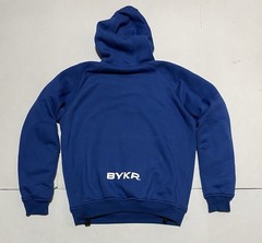 BYKR Motorcycle Riding Hoodie Men’s Medium Blue Mesh Lined Biker Jacket