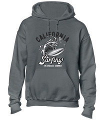 CALIFORNIA SURFING HOODY HOODIE SURFER SURFBOARD SUMMER HOLIDAY CLOTHING TOP