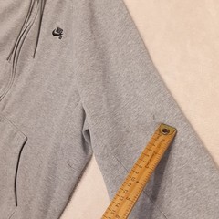 Nike SB Mens Full Zip Hoodie Jacket Large Light Gray Heather Drawstring