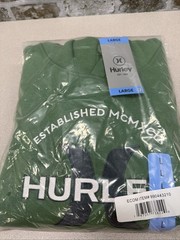 HURLEY Green GRAPHIC PULLOVER HOODIE SWEATSHIRT MENS L Large NWT Surf Logo