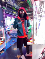 Into the SpiderVerse Miles Morales Spiderman Costume Cosplay Hoodie Shorts