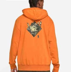 Jordan Men’ Dri-FIT Zion Campfire Orange Fleece Hoodie (DH0598-893) S/M/L/XL/XXL