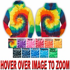 Mens Tie Dye Adult Hoodie Hooded Sweatshirt S M L XL 2X 3X 4X 11 COLORS NEW