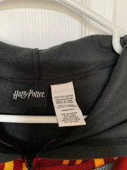 Harry Potter Adult Size XL 1 Piece Bodysuit Gryffindor House Full Zip Hooded Paj
