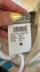 Rue21 Hoodie White Design Worlwide Slow Down Cotton Fleece Unisex Sweatshirt