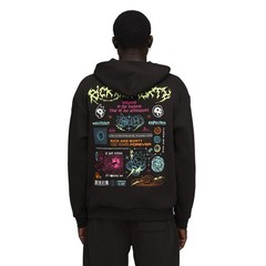 PUMA Hoops X Rick And Morty Pullover Hoodie Mens Black Casual Outerwear 6330940