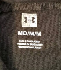 Under Armour Sweatshirt Hooded Pullover Mens Medium Black W/ White Logo W Pocket