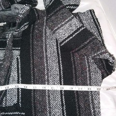 Molina Pullover Mexican Baja Pocket Hoodie Striped Colors Mens – Size M Hippie