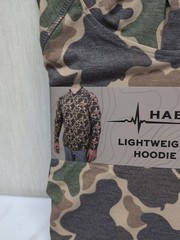 Habit Men’s Lightweight Hoodie Size Lg Woodland Vintage Camo A13