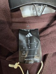 NWT Adidas Mens Shadow Brown Essentials Feel Cozy Fleece Pullover Hoodie Size M