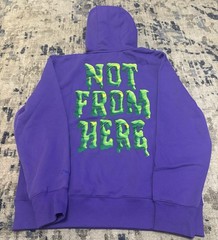 Men’s Puma Melo Toxic Hoodie Purple Green Not From Here Sz Large Lamelo Ball $90