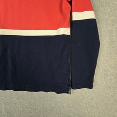 L.L. Bean Sweatshirt Mens Size Medium Pullover Crewneck Stripe Red White Navy