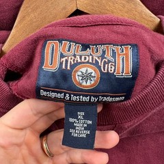 VTG Duluth Trading Co Sweatshirt Men’s XL Maroon Red 100% Cotton Reverse Weave