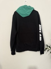 Nike Air Men’s L Fleece Pullover Hoodie Black/Green/Purple Graphic Logo