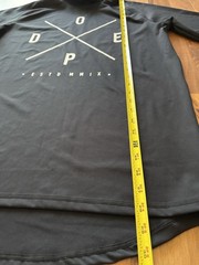 DOPE Men’s Black Long Sleeve Graphic Tee with White Logo Size S