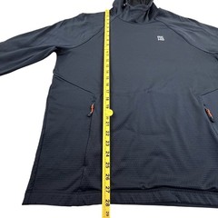 Alaskan Hardgear Duluth Pullover Hoodie Men Large Black Fleece Lined Waffle Grid