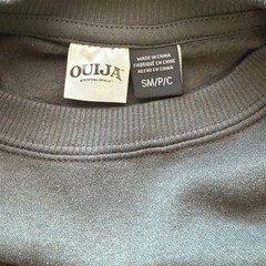 Ouija Crewneck Sweatshirt Cotton/Polyester Gray Small Graphic Print