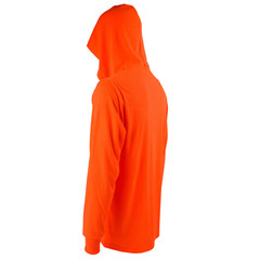 Men’s T Shirt Long Sleeve Hooded Light Weight Fishing Gym Workout Safety Hoodie