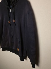 BUFFALO DAVID BITTON SHERPA LINED SWEATSHIRT FULL ZIPPER LARGE BLACK See Images