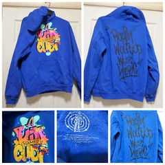 Kid Cudi Hoodie Mens Large Blue A Kid Named Cudi Music Rap Hip Hop Grafiti