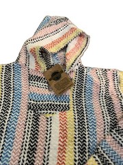 Earth Ragz Baja Hoodie NWT Men’s M Colorful Striped Woven Pullover