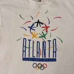 Vintage Atlanta Olympics Sweatshirt Mens XL White 90s USA 1996 Stars Sports