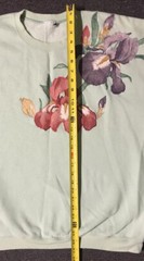 Vtg 90s Flowers Art Sweatshirt XL USA Nature Grunge Glitter Retro Vaporwave 80s