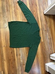 VTG 60s 70s Creslan Rayon Vneck Sweater USA Made Size Xl Green