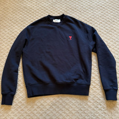AMI Alexandre Mattiussi Black Crewneck Pullover Sweatshirt Logo unisex xxs