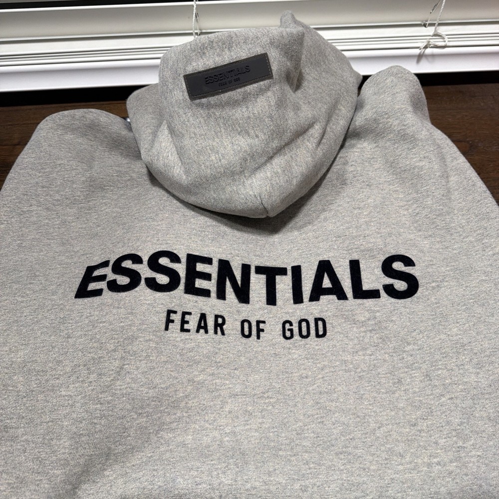 Fear Of God Essentials Hoodie “dark Oatmeal” Grey | Men’s Size XXS