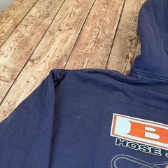 Anvil Sustainable B&B Hose Rubber Co Hoodie Mens 3XL Navy Blue Graphic Pullover