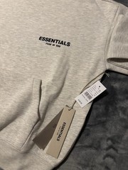 NWT Fear of God Essentials Light Oatmeal Hoodie Size XXS 100% Authentic✅