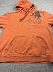Vintage Nike ACG Hoodie Mens Medium Orange Performance Chest Logo Sweatshirt Y2K
