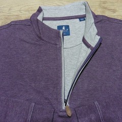 JOHNNIE-O Mens L LARGE SULLY PULLOVER 1/4 ZIP ROYAL PLUM PURPLE GOLF SWEATSHIRT