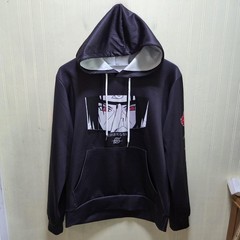 Naruto Hoodie Mens Medium Black Akatsuki Itachi Uchiha Anime Graphic Pullover