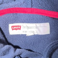 Levis Mens Colorblock Hoodie Navy Blue Red White Logo Pullover Sweatshirt L