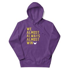 Almost Always Win Vikings Football Funny Unisex Hoodie S,M,L,XL,2X,3X