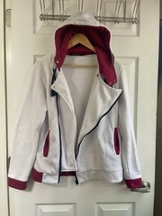 Assassin’s Creed Promo White Zip Up Hooded Cosplay Sweater Men’s Size XL