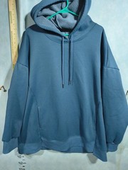XIEERDUO Hoodie Mens 2XL Blue Pullover Hooded Pockets Lined Oversized Fleece