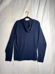 Modern Culture Thermal Hoodie Mens Large Navy Blue Casual Graphic Outdoor Winter