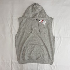 Nike Jordan Gray Sleeveless Hoodie Sz Large Fleece Dri-FIT NEW IM7762-050