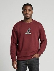 NWT Kangol Men’s XL Deep Red Crewneck Sweatshirt Embroidered Kangaroo Logo Retro