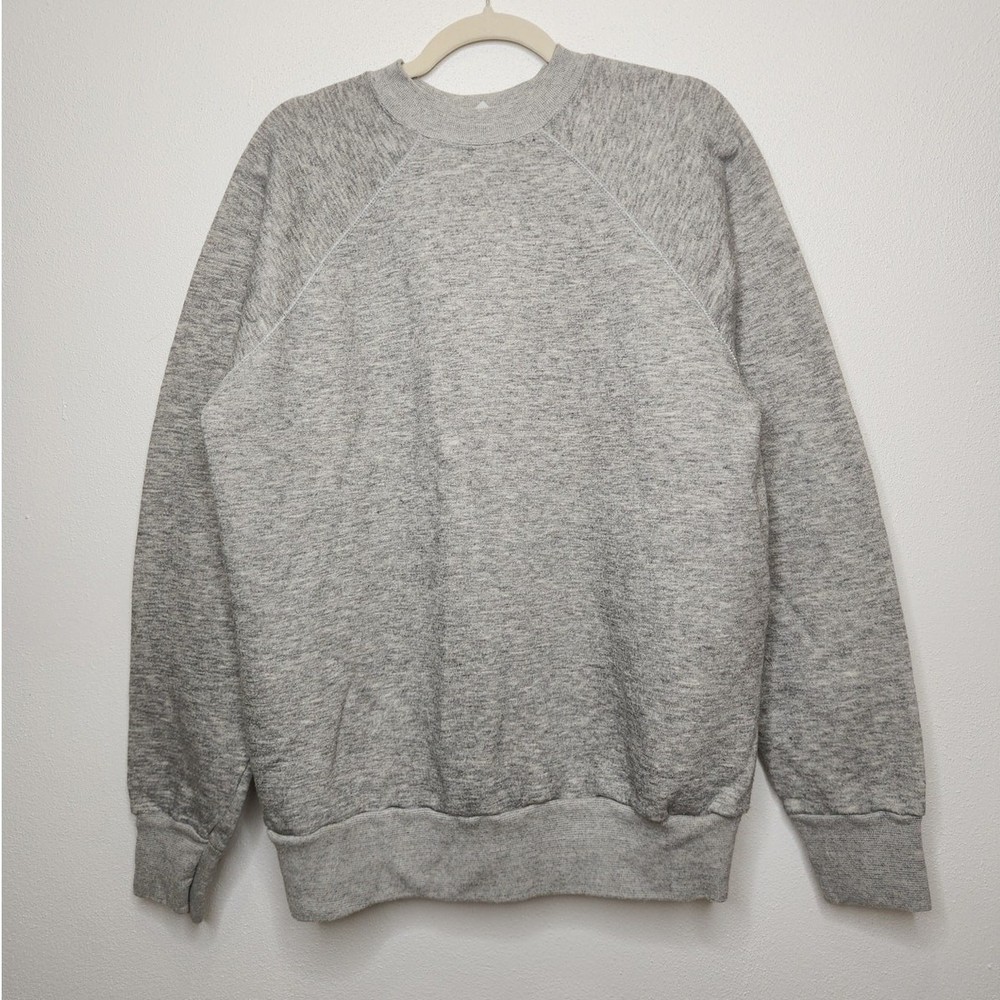 Vintage Raglan Crewneck Sweatshirt Gray 20/20 Sport 2XL Blank 80s 90s